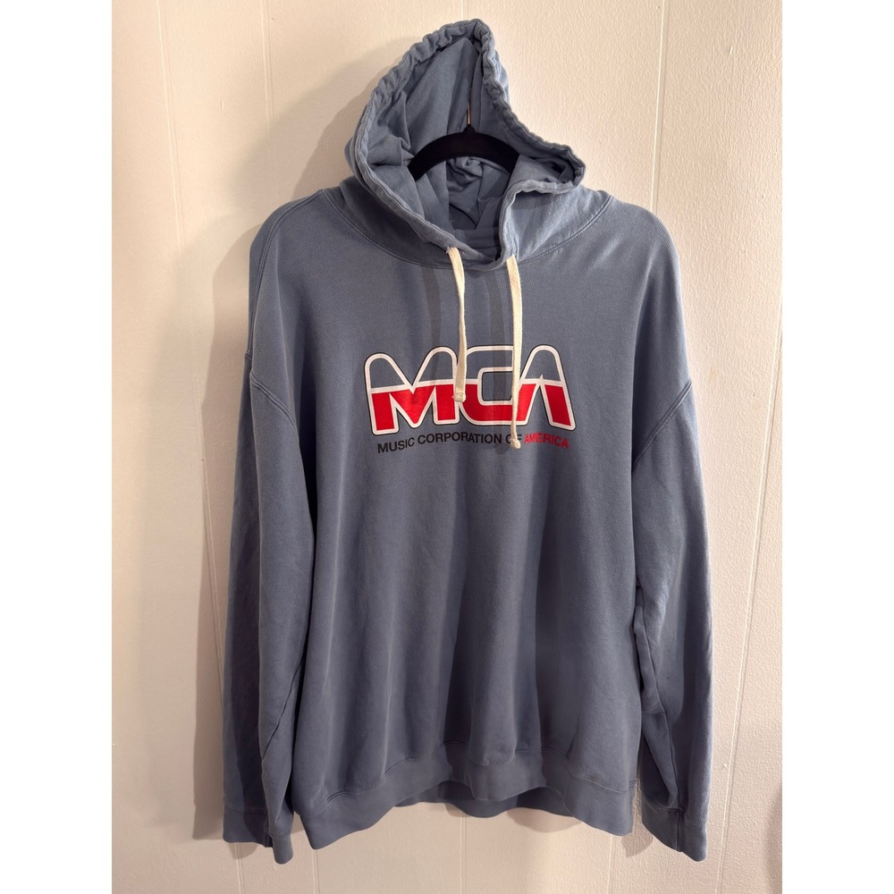 VTG MCA - Music Corporation of America - Pullover Hoodie - Size Large - Blue